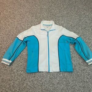 Blast Sport Two Tone Ladies Zip Up With Zippered Pockets. Large